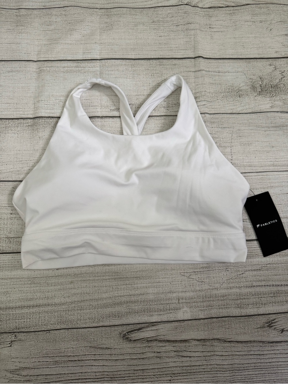 Fabletics NWT White Racerback Sports Bra